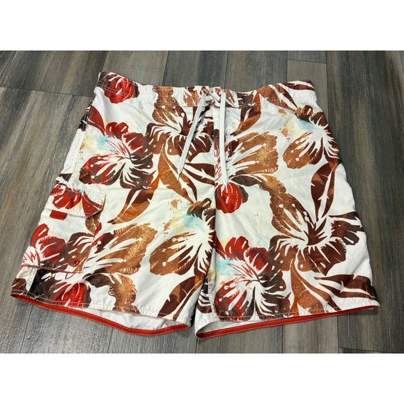 Breakwater Other - Breakwater Y2K Hawaiian Floral Swim Trunks Board Shorts Tropical Surf XL